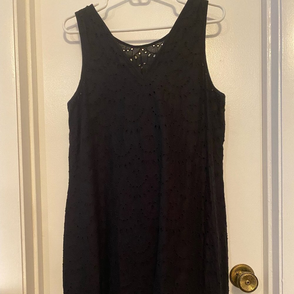 GUC Black Eyelet Gap Dress Sz M